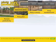 Tablet Screenshot of ploty-hyl.cz
